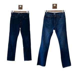 Bundle Old Navy Boys Slim Fit/ Skinny Dark Wash Jeans Size 12 2 Pairs
